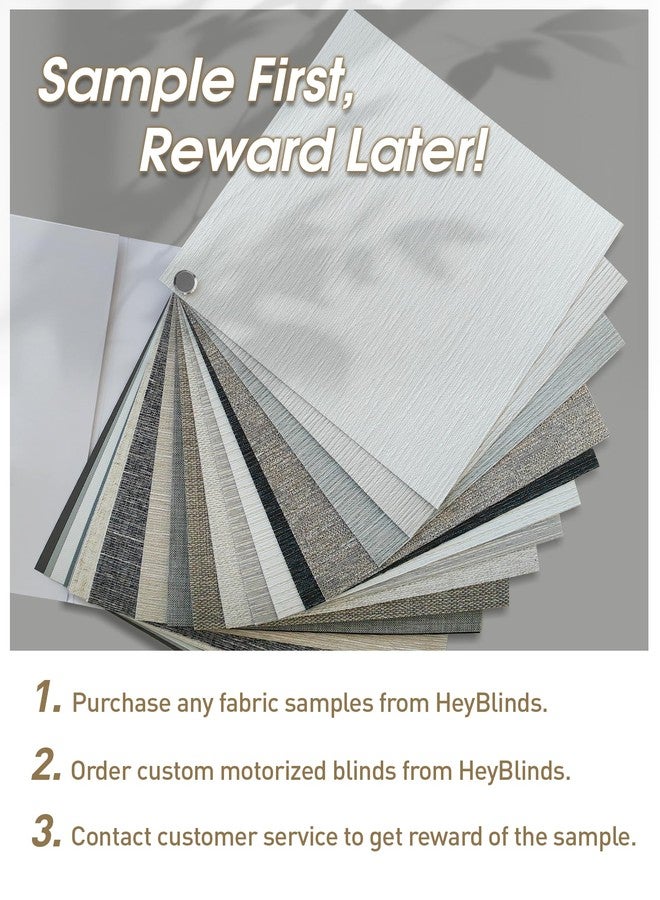 ستائر HeyBlinds الآلية مع جهاز تحكم عن بعد، ستائر ذكية معتمة بنسبة 100%، ستائر آلية، ستائر أوتوماتيكية للنوافذ (عينات أقمشة ستائر معتمة) - Image 2